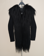 Maison Martin Margiela Line 1 Faux Fur Hybrid Cape Jacket.