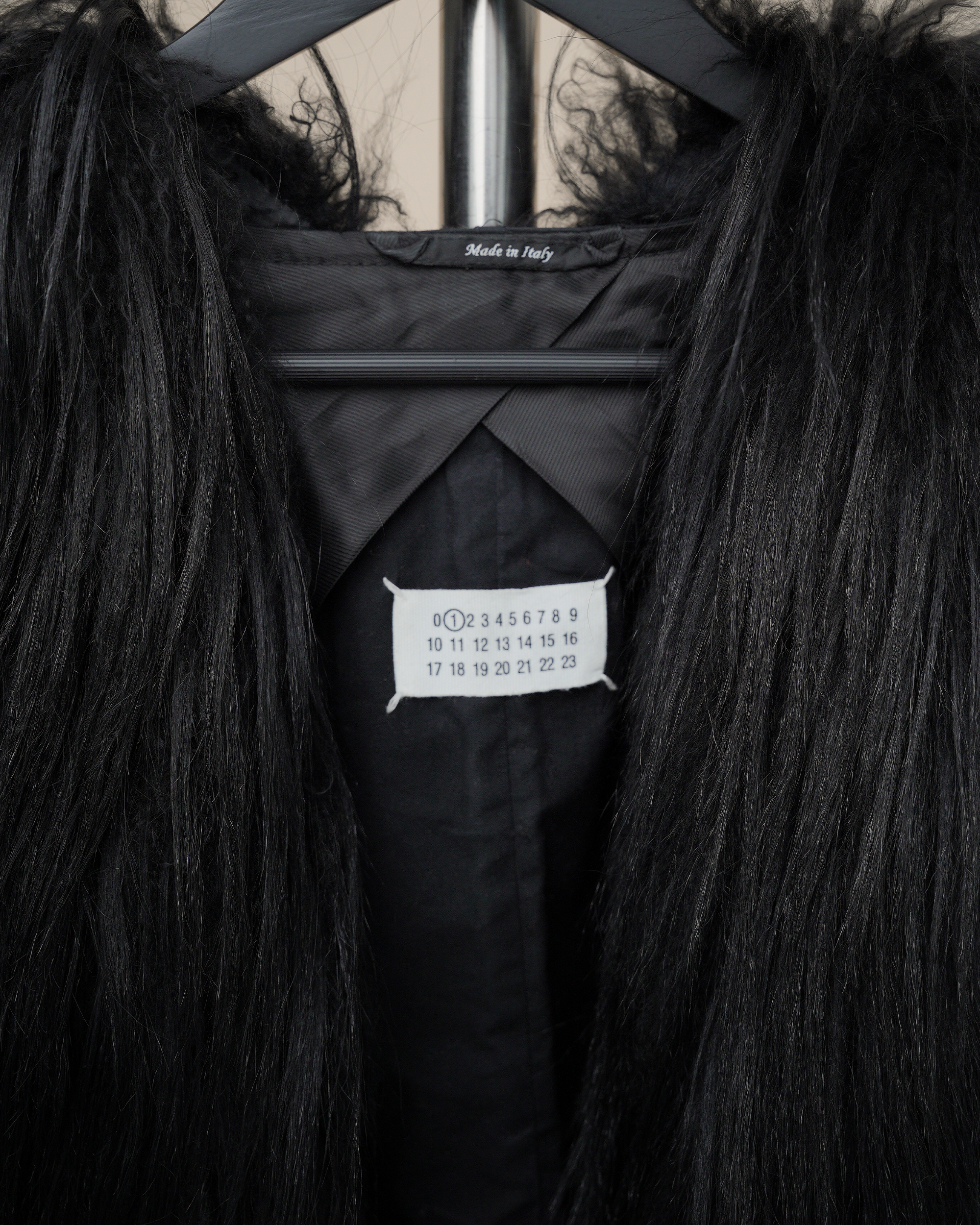 Maison Martin Margiela Line 1 Faux Fur Hybrid Cape Jacket.