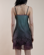 Michal Negrin Ombré Mesh Victorian Cameo Dress