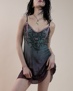 Michal Negrin Ombré Mesh Victorian Cameo Dress