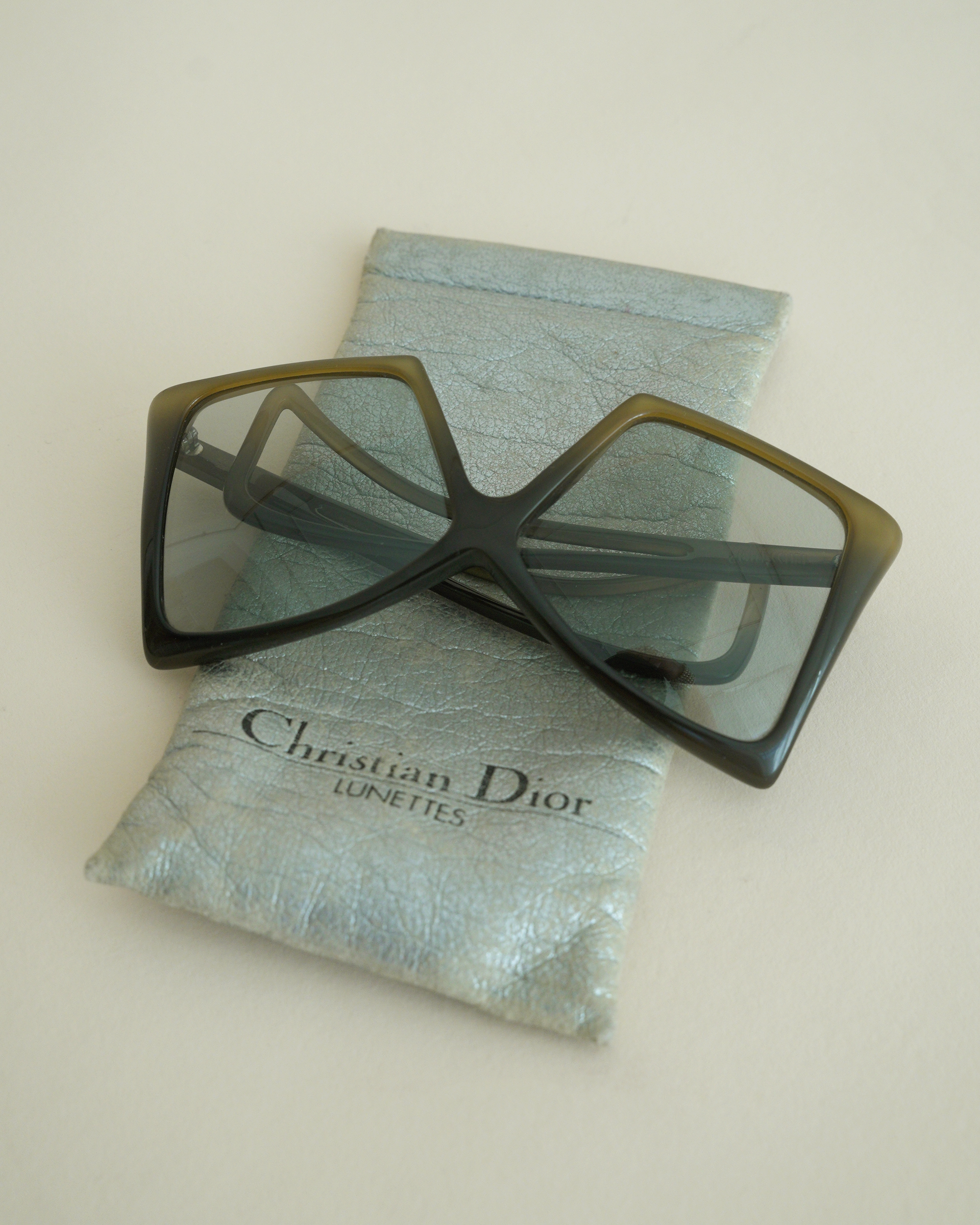 Christian Dior 1970s "Miss Dior" Oversized Butterfly Glasses