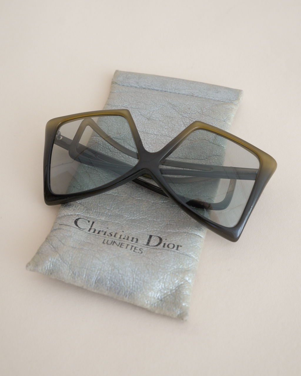 Christian Dior 1970s "Miss Dior" Oversized Butterfly Glasses