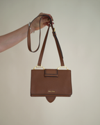 Miu Miu Cognac Brown "Miu Lady" Crossbody Bag
