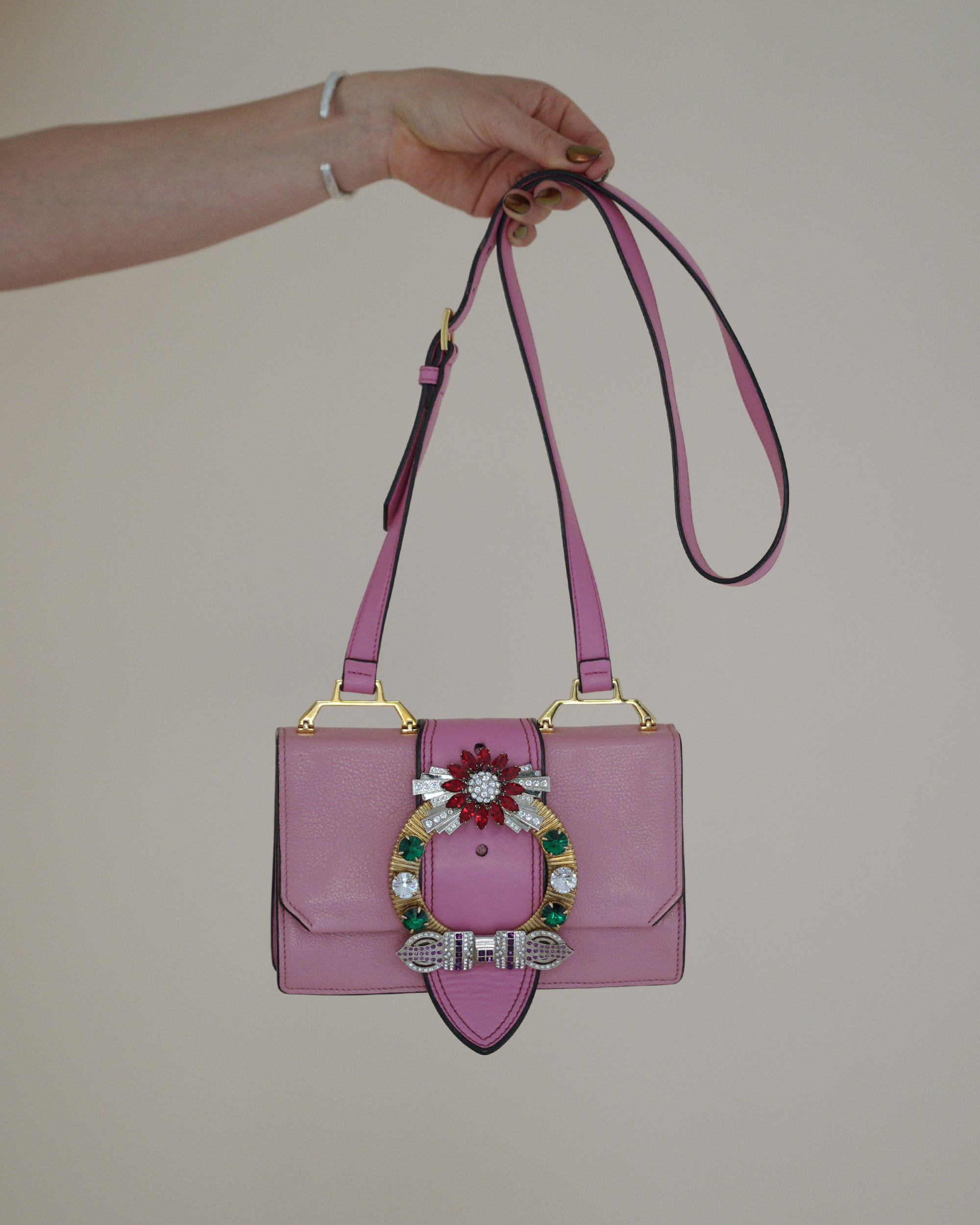 Miu Miu Orchid Pink "Miu Lady" Crossbody Bag