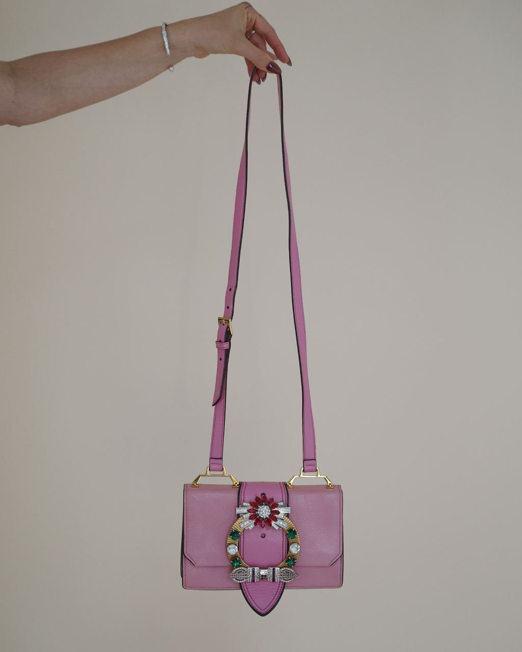 Miu Miu Orchid Pink "Miu Lady" Crossbody Bag