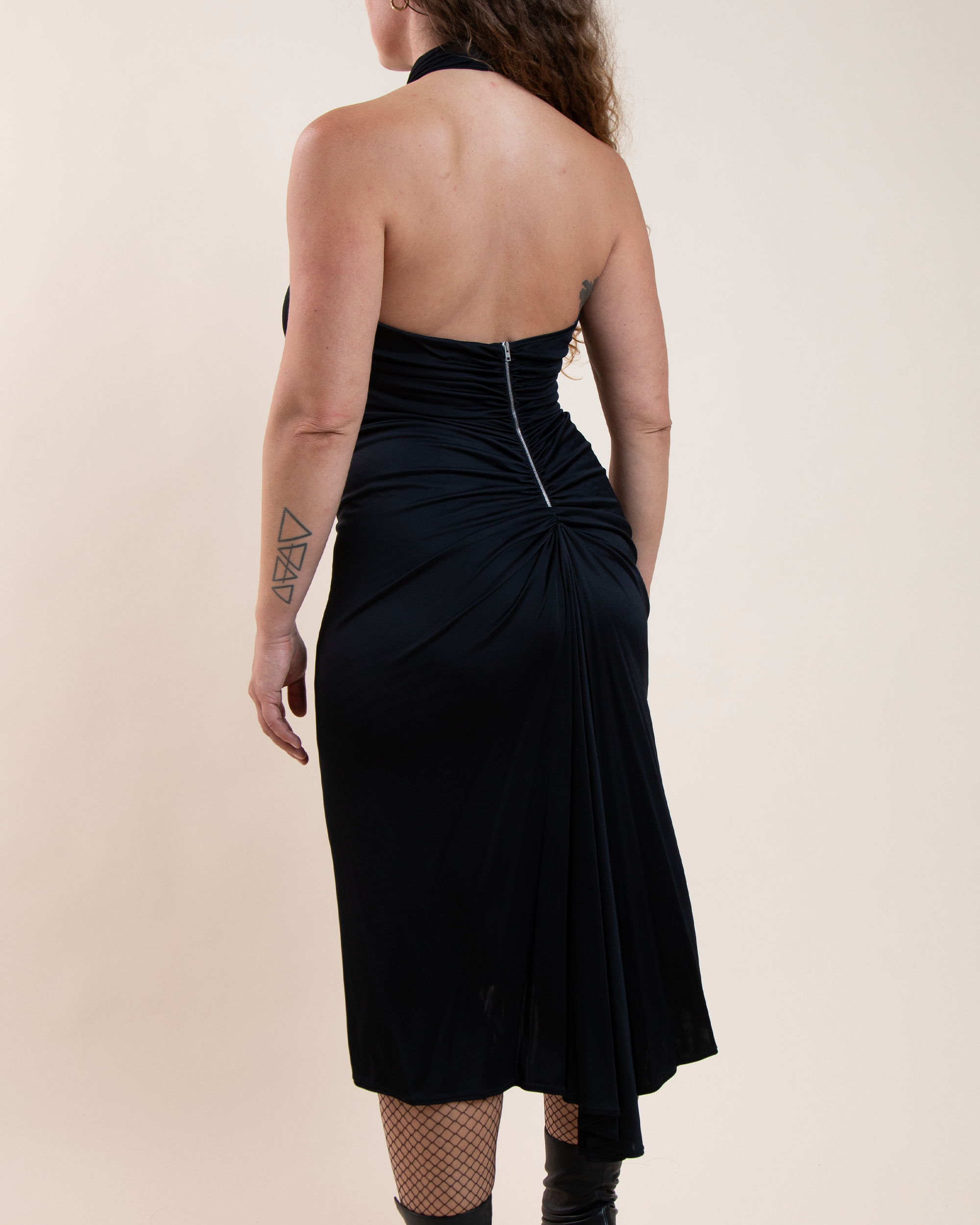 Miu Miu halterneck organza midi dress