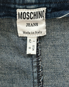 Moschino Jeans Tiered Fringe Denim Mini Dress