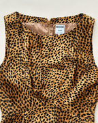 Moschino Jeans Faux Fur Cheetah Print Sheath Dress