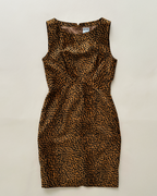 Moschino Jeans Faux Fur Cheetah Print Sheath Dress