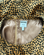 Moschino Jeans Faux Fur Cheetah Print Sheath Dress