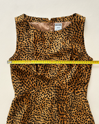 Moschino Jeans Faux Fur Cheetah Print Sheath Dress