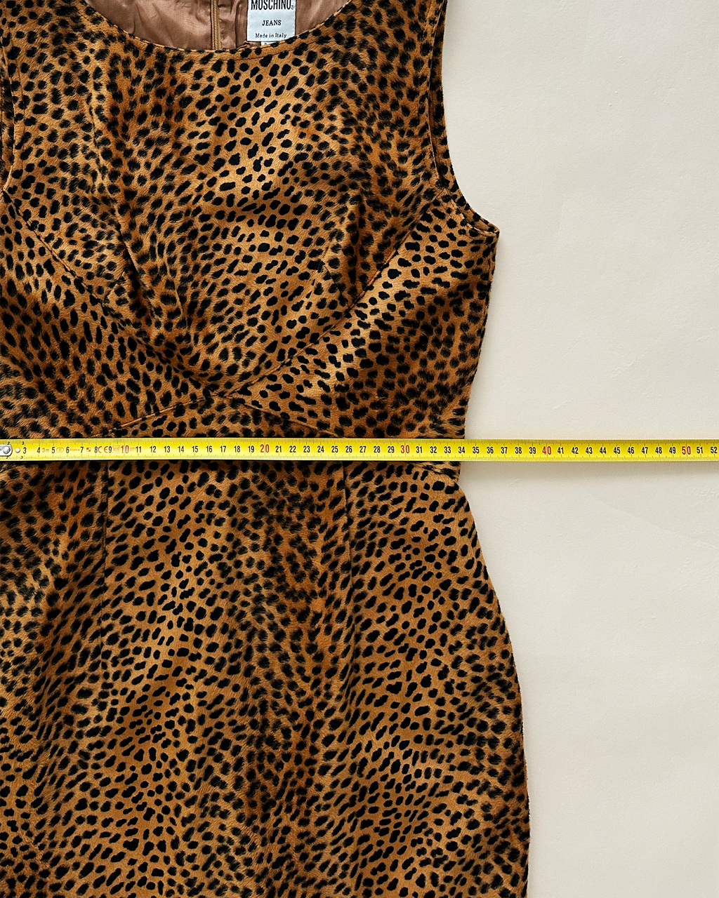 Moschino Jeans Faux Fur Cheetah Print Sheath Dress
