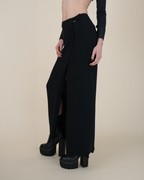 Thierry Mugler Technical Wrap Maxi Skirt.