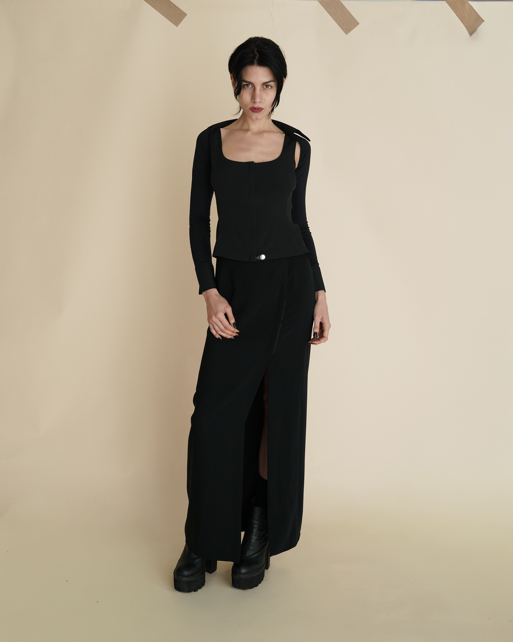 Thierry Mugler Poplin-Trimmed Lycra Bolero Shrug