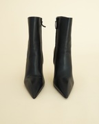 Off-White black leather “Crescent” ankle boots