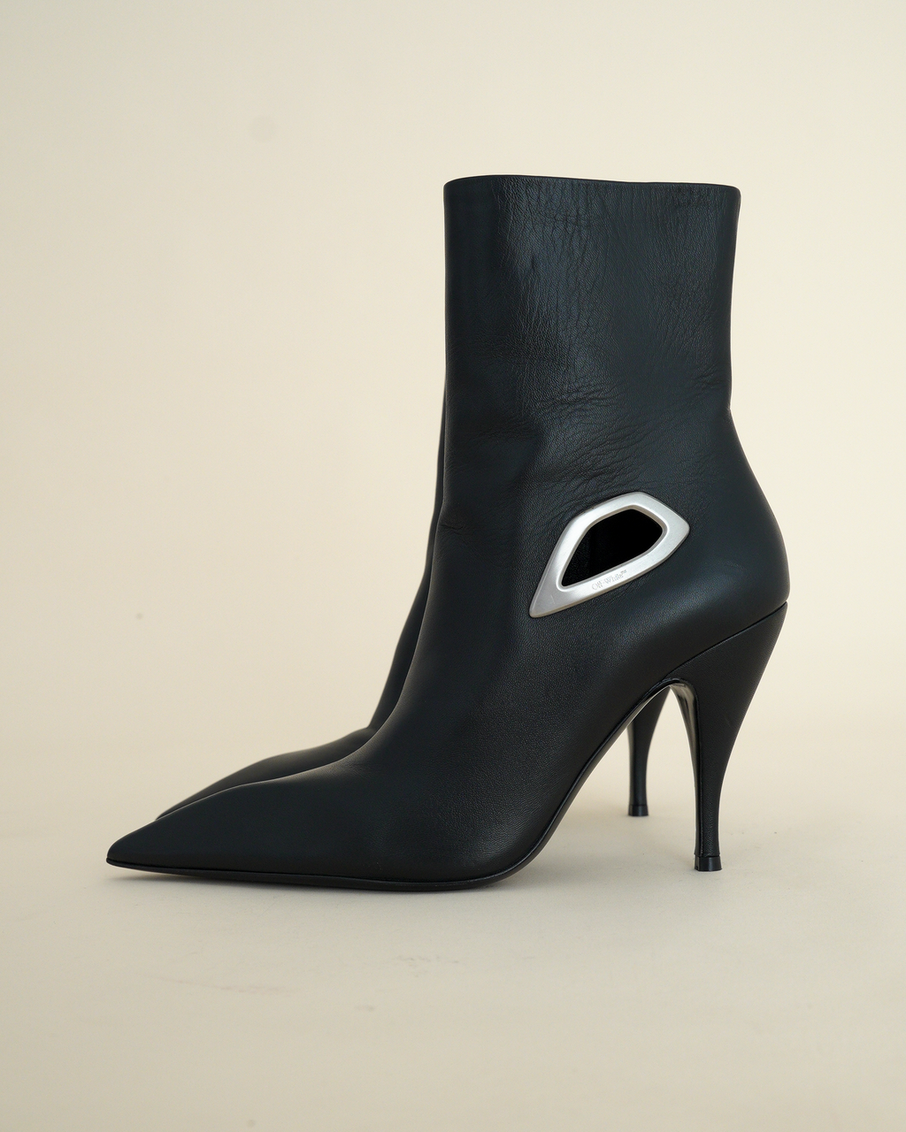Off-White “Crescent” Cut-Out Ankle Boots