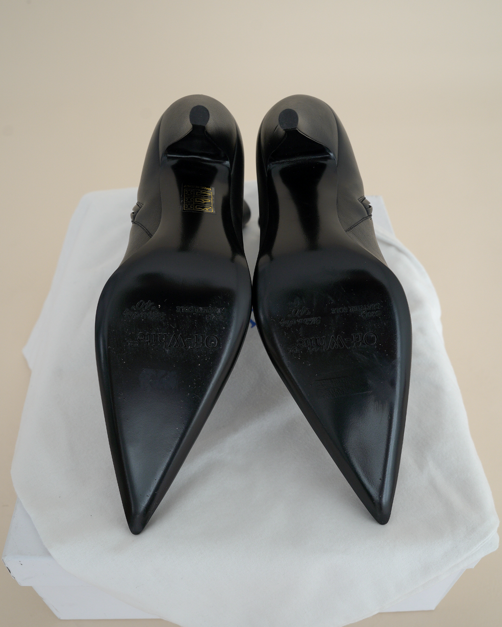 Off-White “Crescent” Cut-Out Ankle Boots