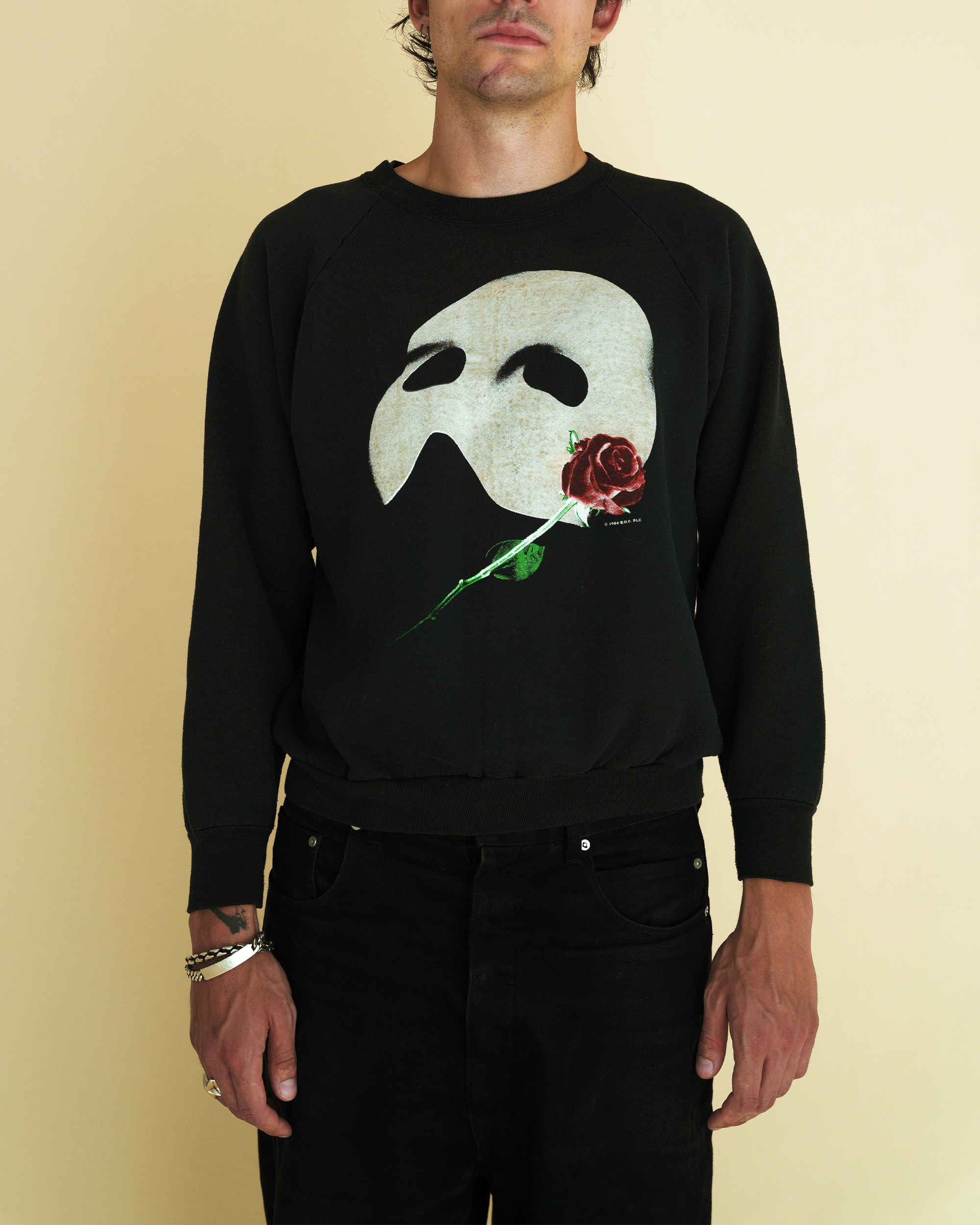 Vintage 1980s The Phantom of the Opera Glow-in-the-Dark Sweatshirt