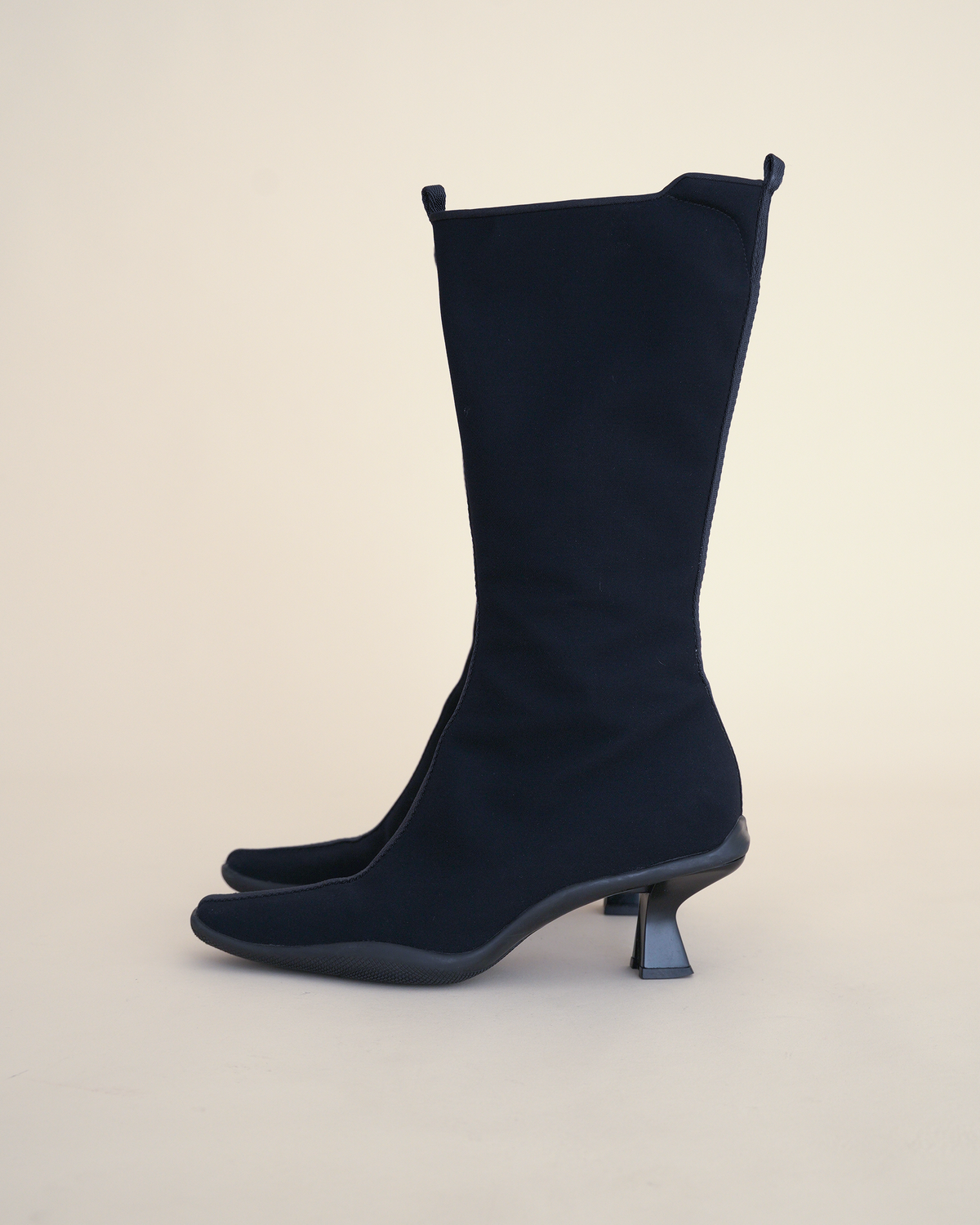 Prada Sport 1998–1999 Neoprene Kitten-Heel Boots
