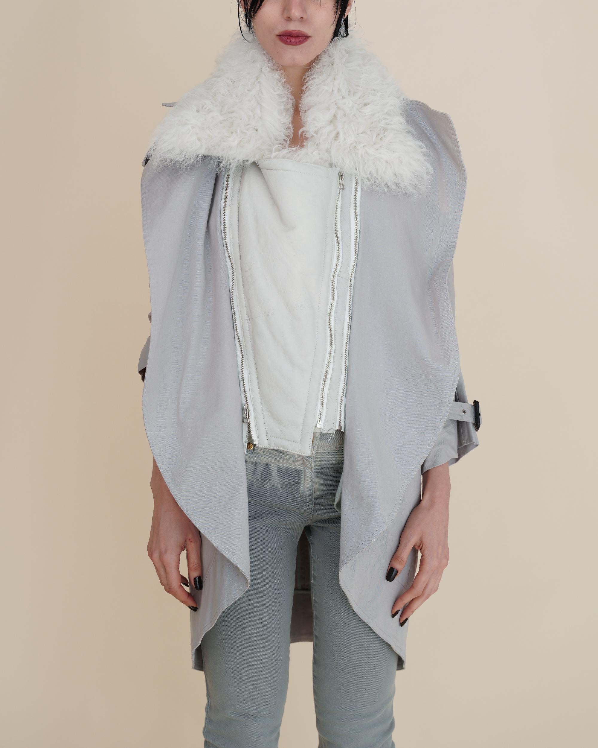 Preen by Thornton Bregazzi Fur & Leather Trench Coat