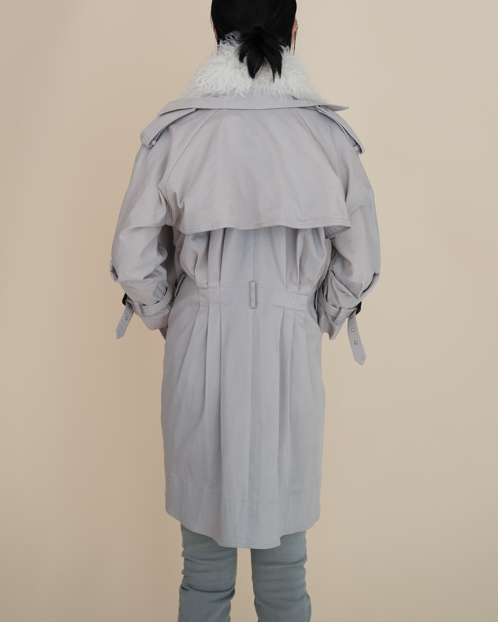 Preen by Thornton Bregazzi Fur & Leather Trench Coat