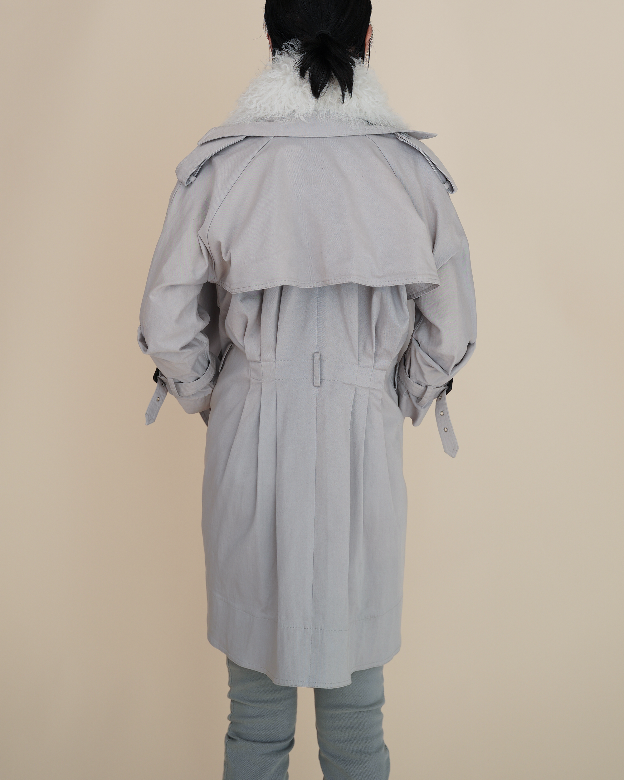 Preen by Thornton Bregazzi Fur & Leather Trench Coat