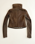 Rick Owens Olmar & Mirta Shearling Cropped Biker Jacket