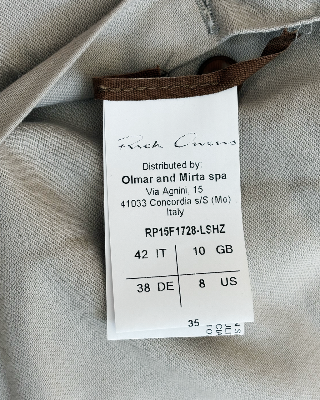 Rick Owens Olmar & Mirta Shearling Cropped Biker Jacket
