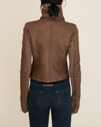 Rick Owens Olmar & Mirta Shearling Cropped Biker Jacket