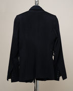 Rick Owens Draped Jersey-Inlay Wool Blazer.