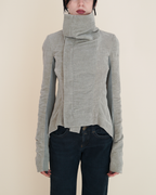 Rick Owens “Mastodon” Asymmetric Funnel-Neck Jacket