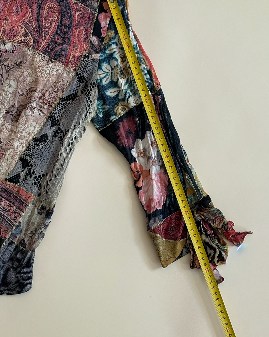 Roberto Cavalli "Patchwork" print silk blouse