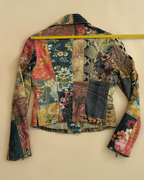 Roberto Cavalli "Patchwork" print biker jacket
