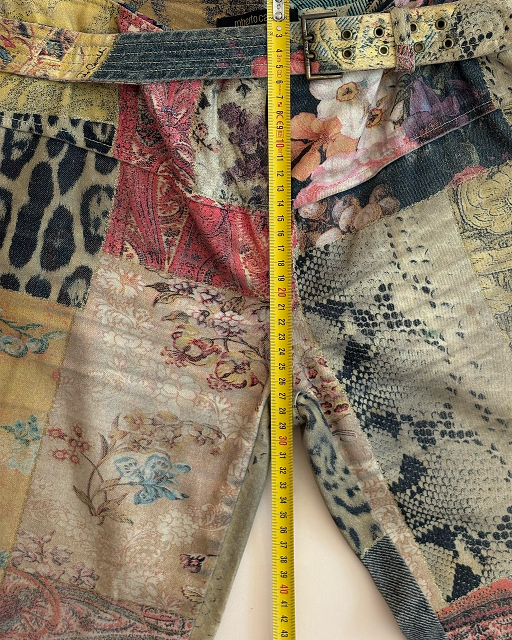 Roberto Cavalli "Patchwork" print straight-leg pants