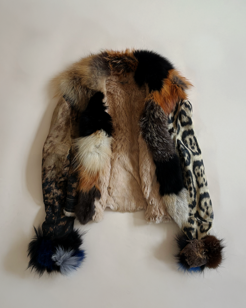 Roberto Cavalli A/W 2001 Two-Piece Denim and Fur Set