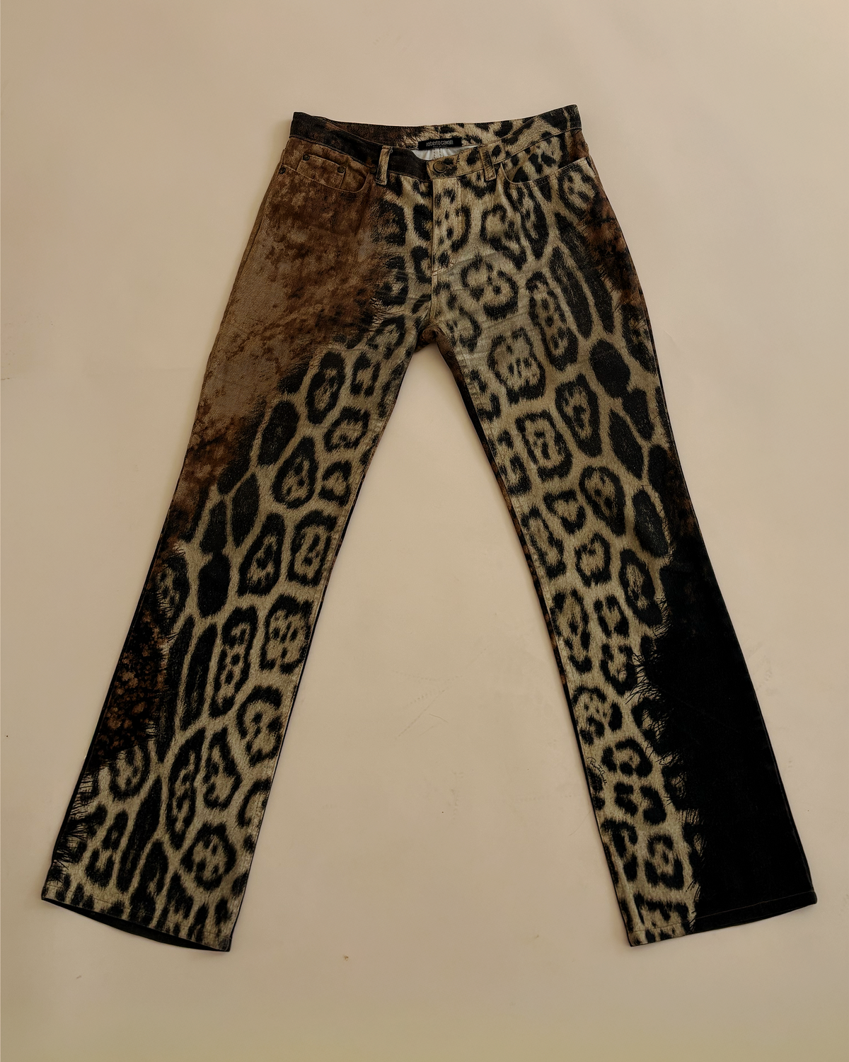 Roberto Cavalli A/W 2001 Two-Piece Denim and Fur Set