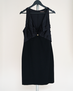 Roberto Cavalli black silk and wool cocktail dress