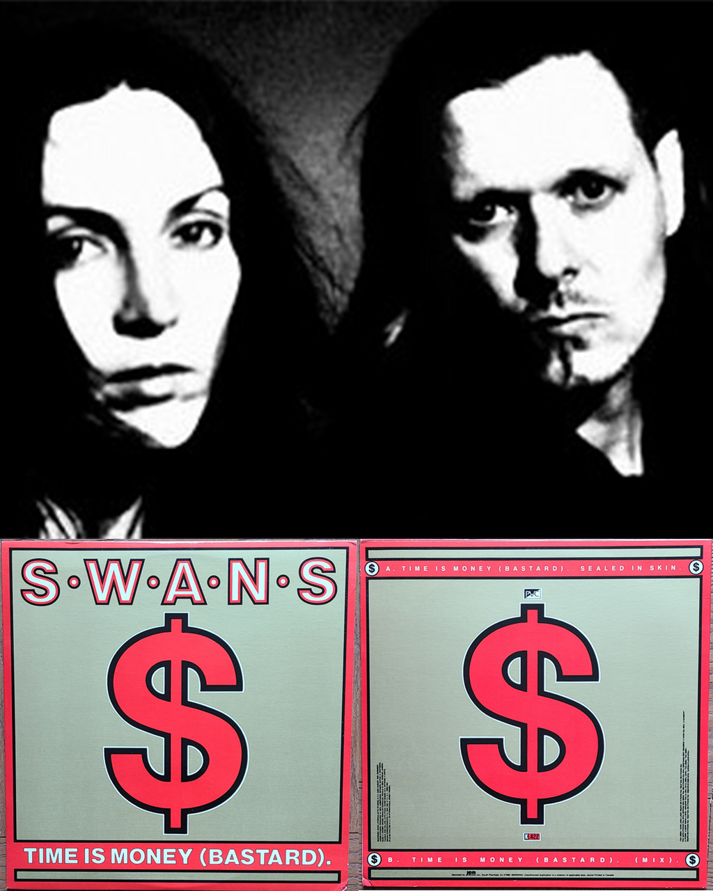 Vintage 1986 Swans “Time Is Money (Bastard)” Promotional T-Shirt