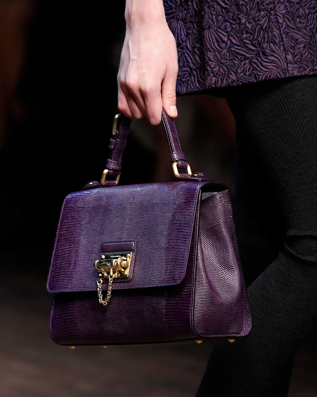 Dolce &amp; Gabbana Medium “Miss Monica” Python Top-Handle Bag