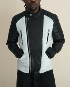 Serge Pariente “Gladiator Nounours” Sherpa-Panelled Leather Biker Jacket