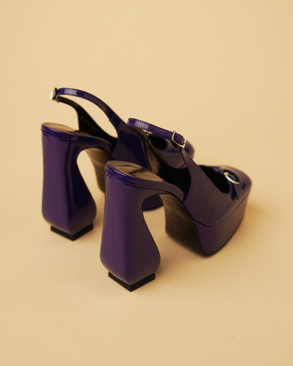 Si Rossi by Sergio Rossi Purple Patent Leather Platform Pumps