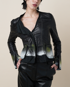 Sylvie Schimmel Paris Spray-Paint Lambskin Leather Jacket.