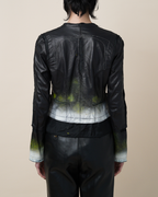 Sylvie Schimmel Paris Spray-Paint Lambskin Leather Jacket.