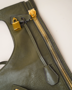 Tom Ford olive green leather "Alix" tote bag
