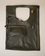 Tom Ford olive green leather "Alix" tote bag