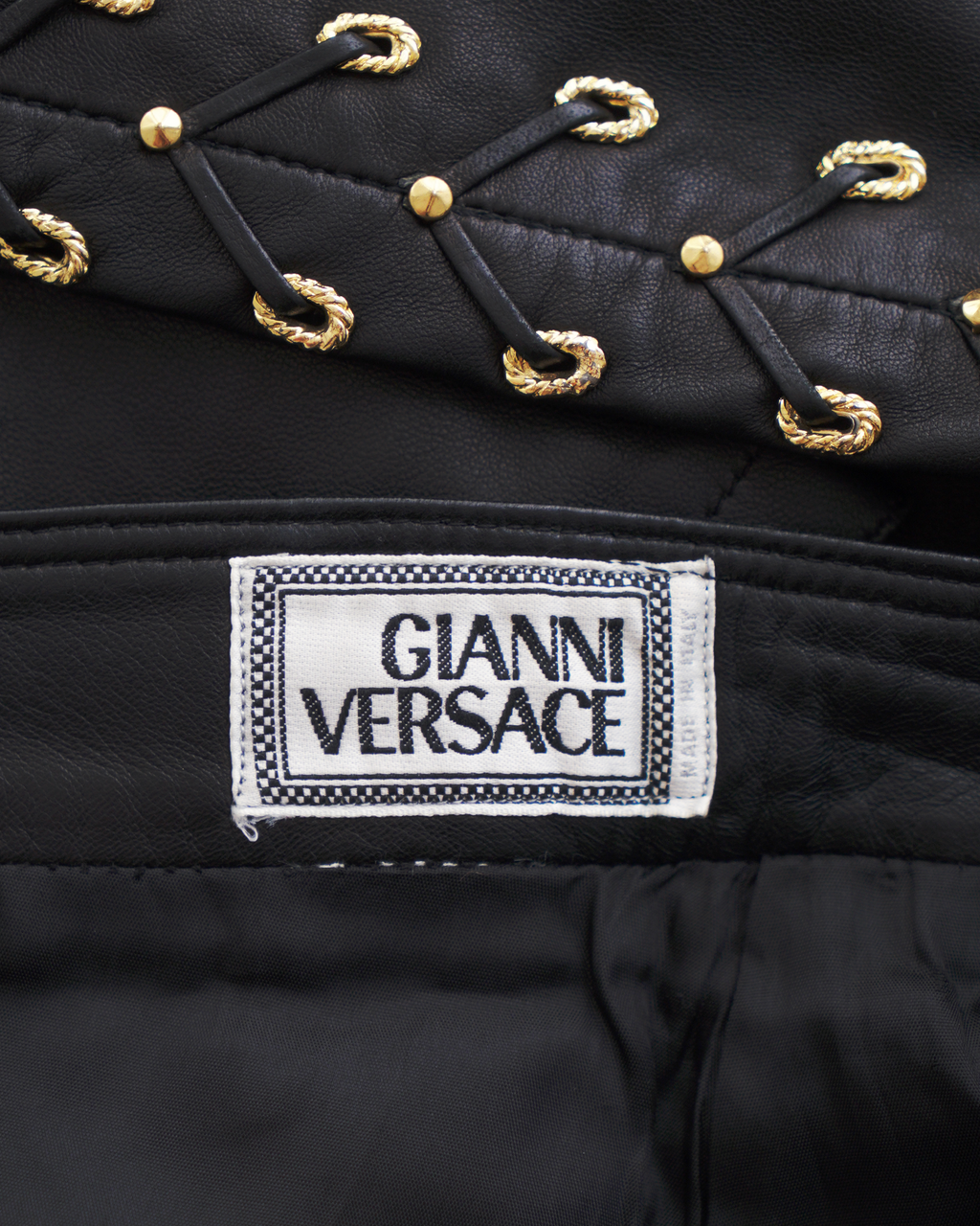Gianni Versace S/S 93 "Western" leather set
