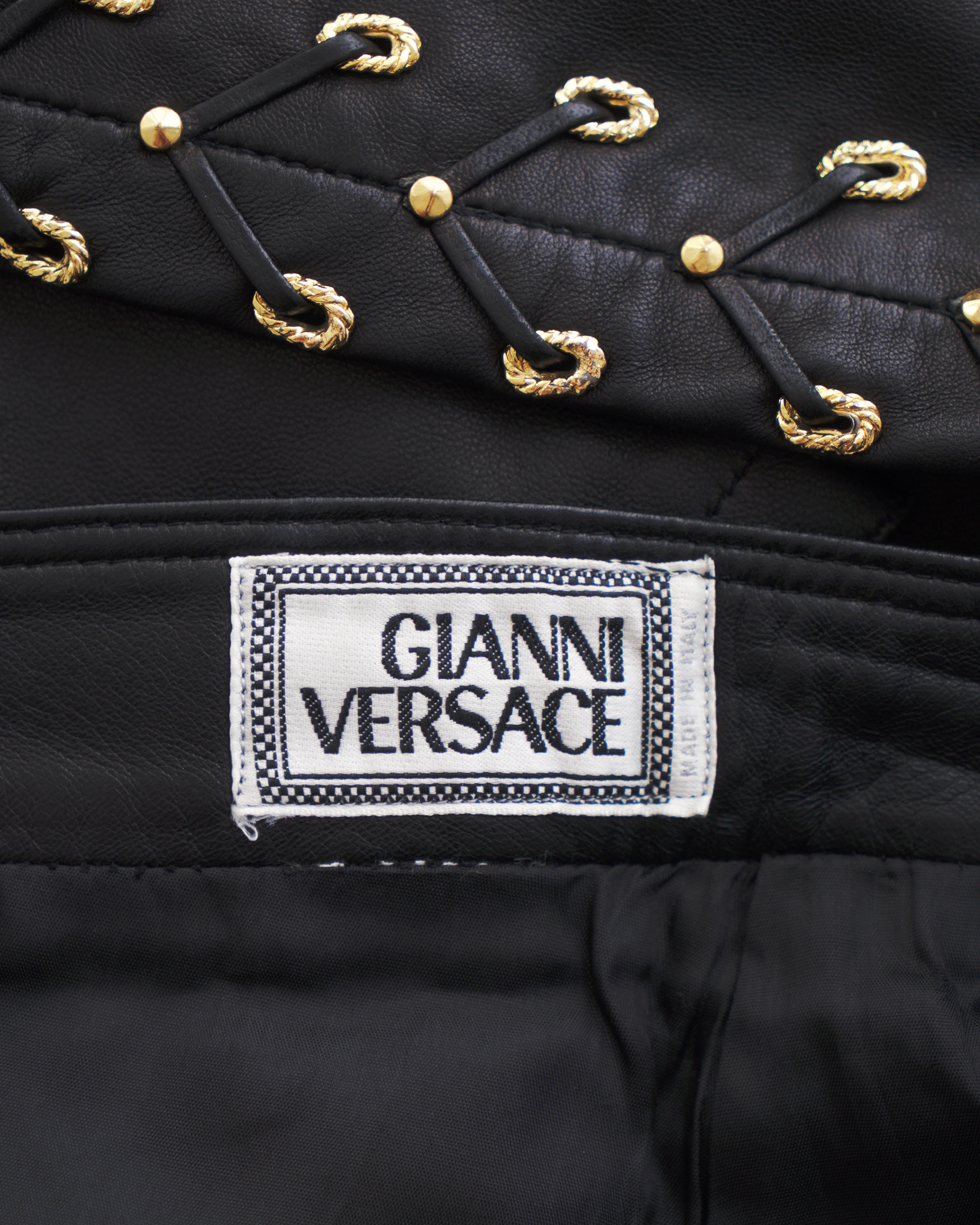 Gianni Versace S/S 93 "Western" leather set