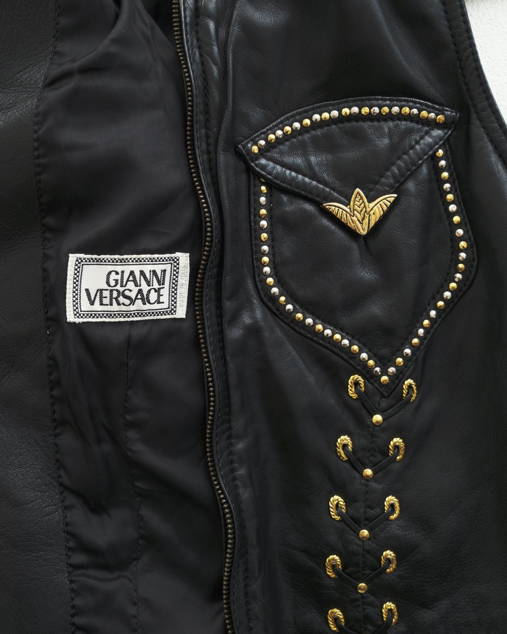 Gianni Versace S/S 93 "Western" leather set