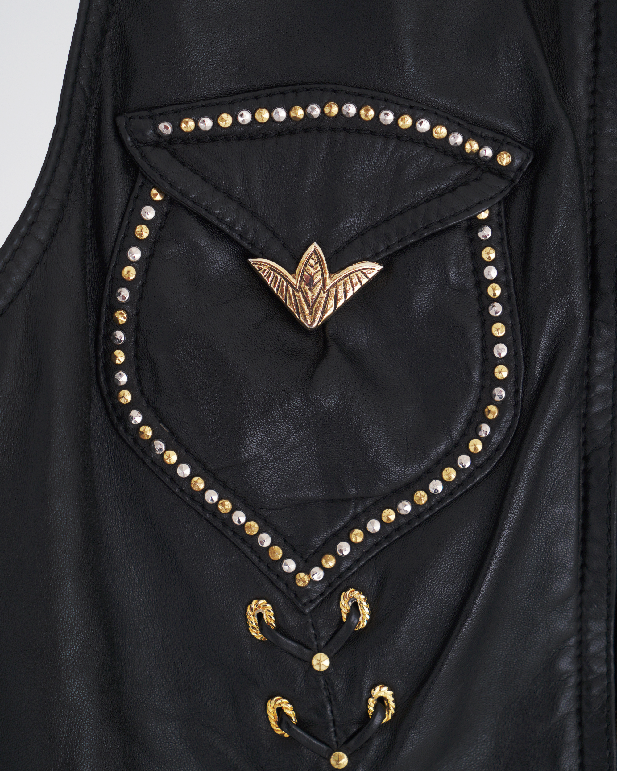 Gianni Versace S/S 93 "Western" leather set