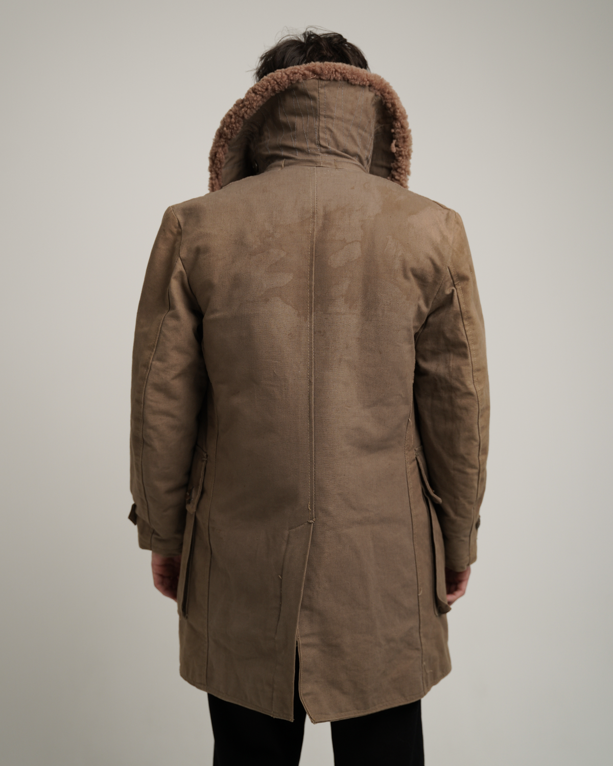 1940s Swedish Army “Livpäls” Sheepskin-Lined Field Coat